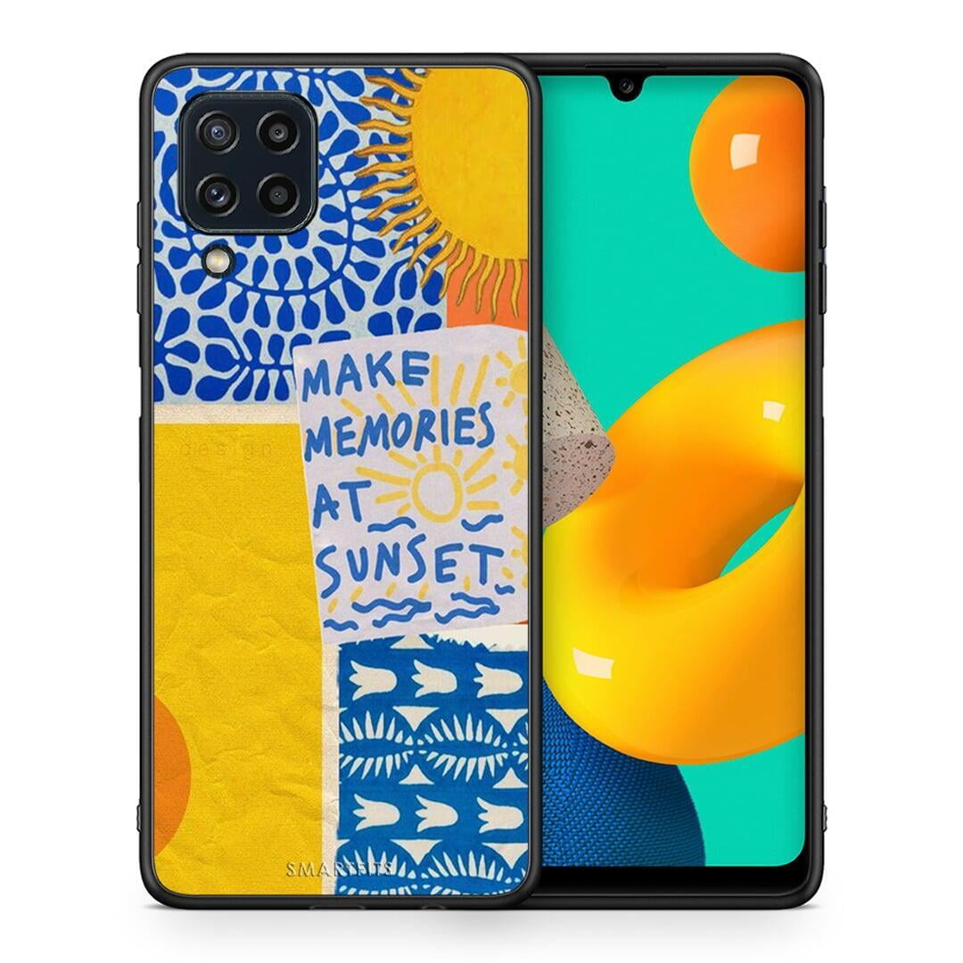 Θήκη Samsung M32 4G Sunset Memories από τη Smartfits με σχέδιο στο πίσω μέρος και μαύρο περίβλημα | Samsung M32 4G Sunset Memories case with colorful back and black bezels