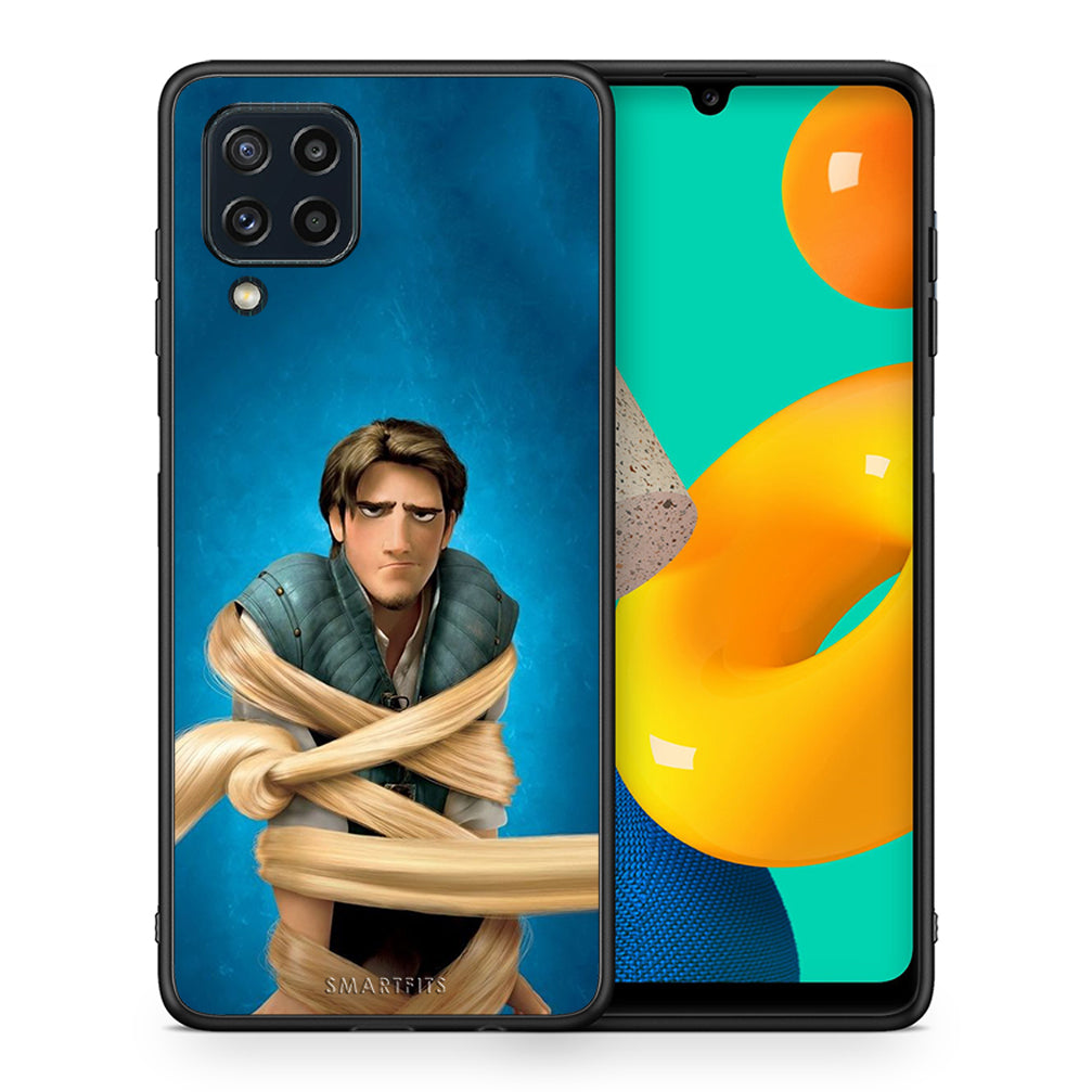 Θήκη Αγίου Βαλεντίνου Samsung M32 4G Tangled 1 από τη Smartfits με σχέδιο στο πίσω μέρος και μαύρο περίβλημα | Samsung M32 4G Tangled 1 case with colorful back and black bezels