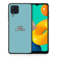 Thumbnail for Θήκη Samsung M32 4G Positive Text από τη Smartfits με σχέδιο στο πίσω μέρος και μαύρο περίβλημα | Samsung M32 4G Positive Text case with colorful back and black bezels
