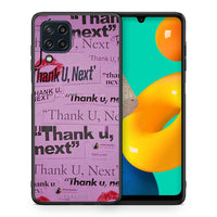 Thumbnail for Θήκη Αγίου Βαλεντίνου Samsung M32 4G Thank You Next από τη Smartfits με σχέδιο στο πίσω μέρος και μαύρο περίβλημα | Samsung M32 4G Thank You Next case with colorful back and black bezels