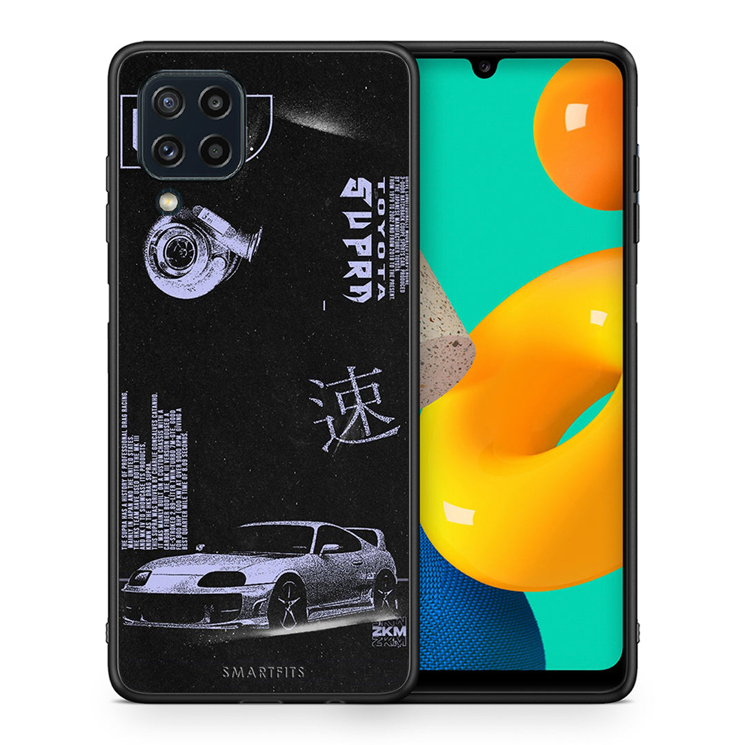 Θήκη Αγίου Βαλεντίνου Samsung M32 4G Tokyo Drift από τη Smartfits με σχέδιο στο πίσω μέρος και μαύρο περίβλημα | Samsung M32 4G Tokyo Drift case with colorful back and black bezels
