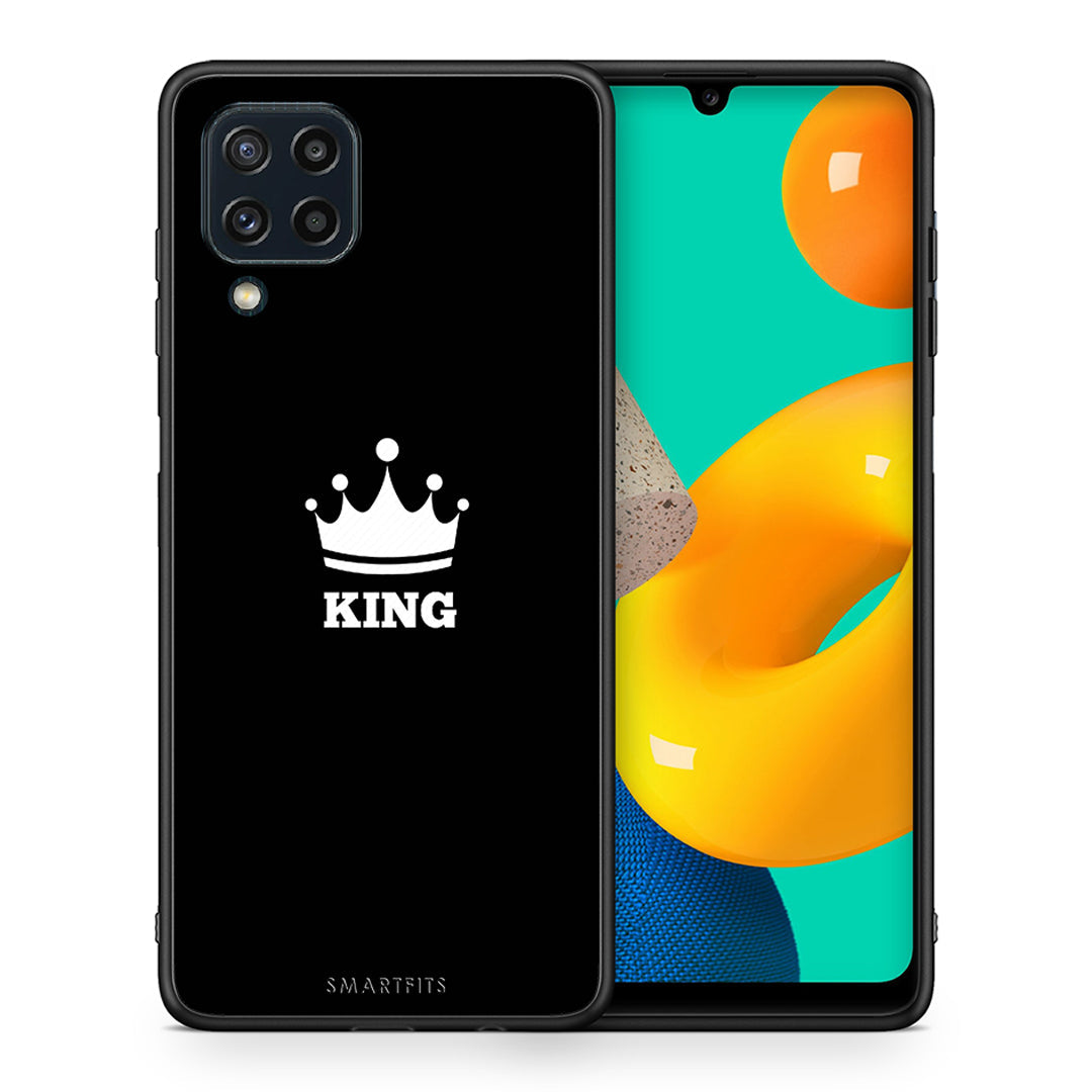 Θήκη Samsung M32 4G King Valentine από τη Smartfits με σχέδιο στο πίσω μέρος και μαύρο περίβλημα | Samsung M32 4G King Valentine case with colorful back and black bezels