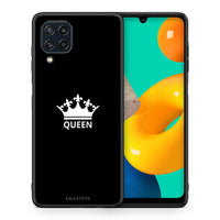 Thumbnail for Θήκη Samsung M32 4G Queen Valentine από τη Smartfits με σχέδιο στο πίσω μέρος και μαύρο περίβλημα | Samsung M32 4G Queen Valentine case with colorful back and black bezels