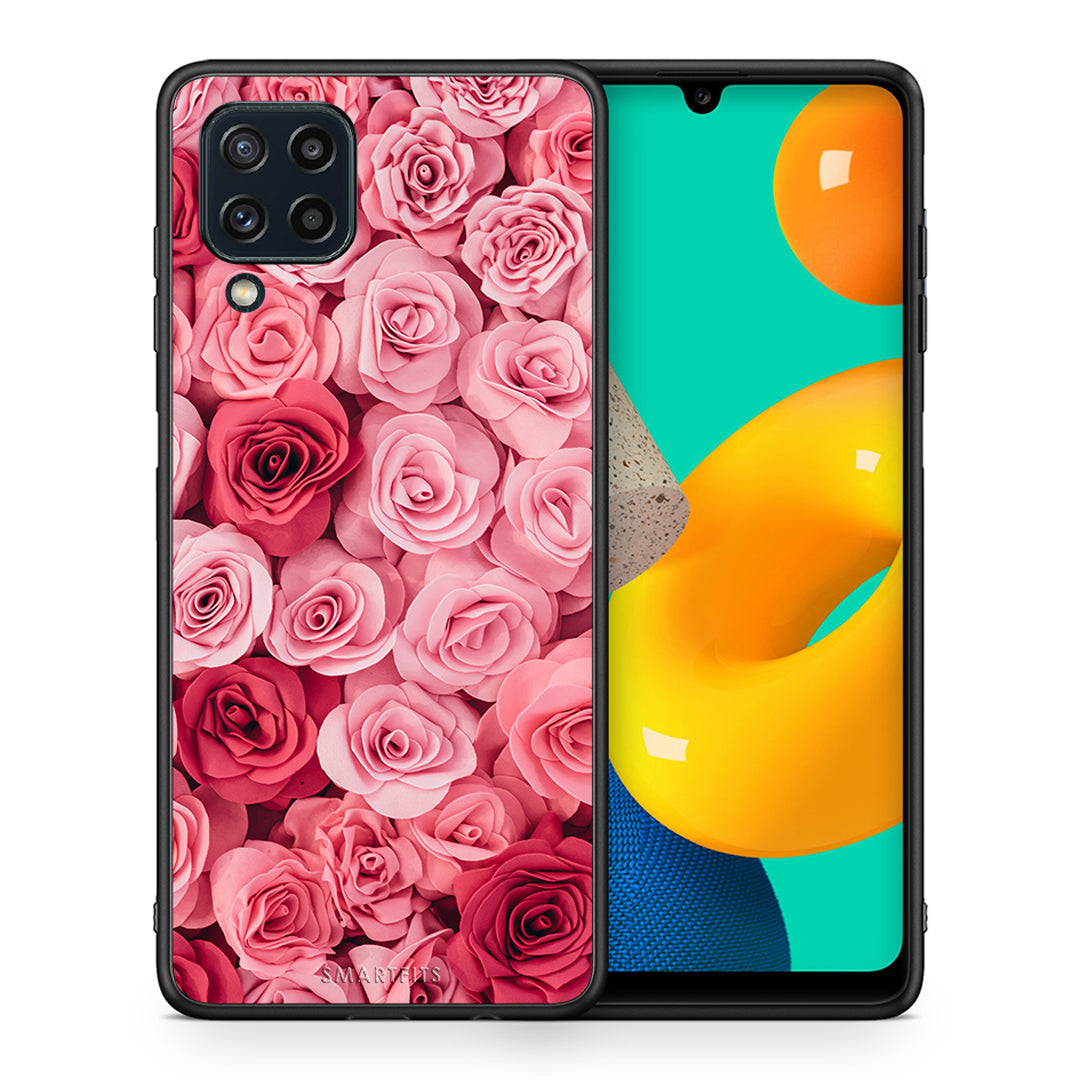Θήκη Samsung M32 4G RoseGarden Valentine από τη Smartfits με σχέδιο στο πίσω μέρος και μαύρο περίβλημα | Samsung M32 4G RoseGarden Valentine case with colorful back and black bezels