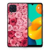 Thumbnail for Θήκη Samsung M32 4G RoseGarden Valentine από τη Smartfits με σχέδιο στο πίσω μέρος και μαύρο περίβλημα | Samsung M32 4G RoseGarden Valentine case with colorful back and black bezels