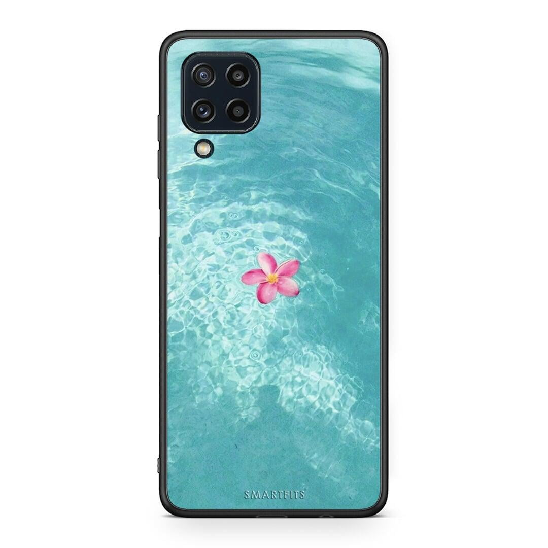 Samsung M32 4G Water Flower Θήκη από τη Smartfits με σχέδιο στο πίσω μέρος και μαύρο περίβλημα | Smartphone case with colorful back and black bezels by Smartfits