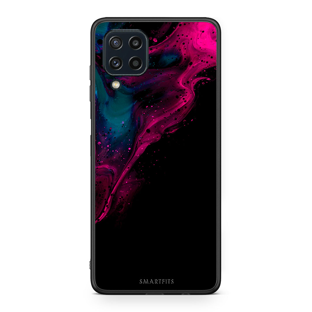 4 - Samsung M32 4G Pink Black Watercolor case, cover, bumper
