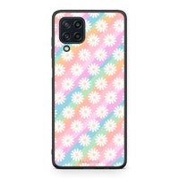 Thumbnail for Samsung M32 4G White Daisies θήκη από τη Smartfits με σχέδιο στο πίσω μέρος και μαύρο περίβλημα | Smartphone case with colorful back and black bezels by Smartfits