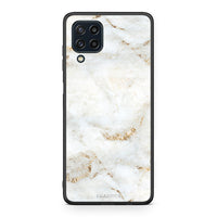 Thumbnail for Samsung M32 4G White Gold Marble θήκη από τη Smartfits με σχέδιο στο πίσω μέρος και μαύρο περίβλημα | Smartphone case with colorful back and black bezels by Smartfits