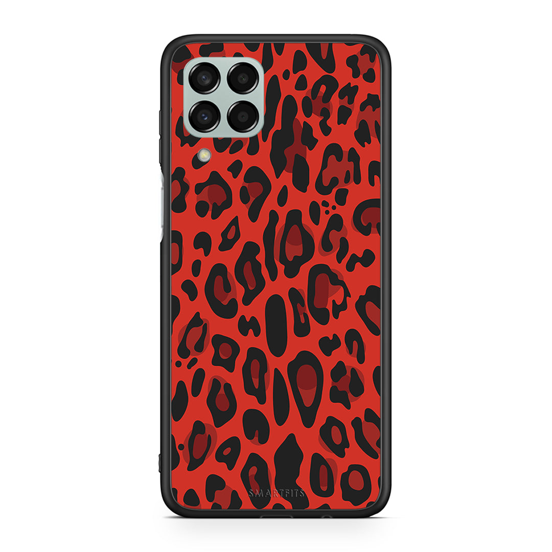 4 - Samsung M33 Red Leopard Animal case, cover, bumper