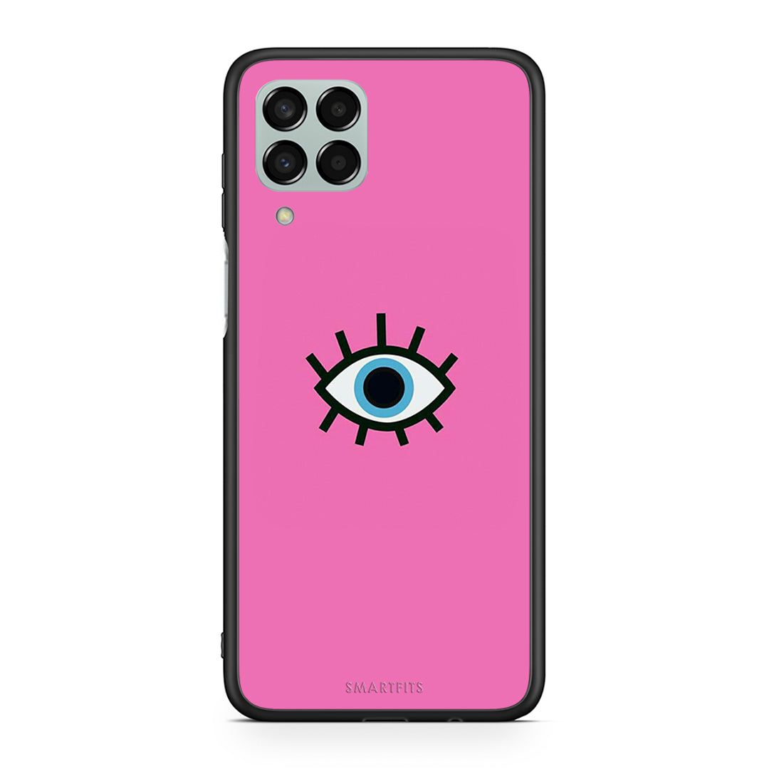 Samsung M33 Blue Eye Pink θήκη από τη Smartfits με σχέδιο στο πίσω μέρος και μαύρο περίβλημα | Smartphone case with colorful back and black bezels by Smartfits