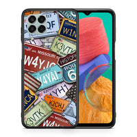 Thumbnail for Θήκη Samsung M33 Car Plates από τη Smartfits με σχέδιο στο πίσω μέρος και μαύρο περίβλημα | Samsung M33 Car Plates case with colorful back and black bezels
