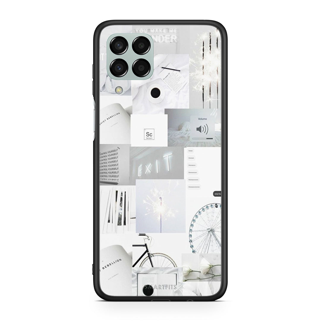 Samsung M33 Collage Make Me Wonder Θήκη Αγίου Βαλεντίνου από τη Smartfits με σχέδιο στο πίσω μέρος και μαύρο περίβλημα | Smartphone case with colorful back and black bezels by Smartfits