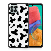 Thumbnail for Θήκη Samsung M33 Cow Print από τη Smartfits με σχέδιο στο πίσω μέρος και μαύρο περίβλημα | Samsung M33 Cow Print case with colorful back and black bezels