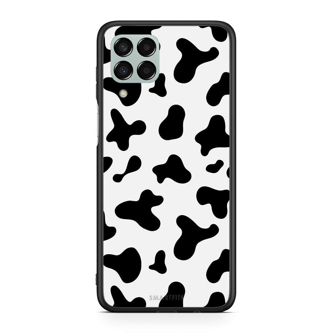 Samsung M33 Cow Print θήκη από τη Smartfits με σχέδιο στο πίσω μέρος και μαύρο περίβλημα | Smartphone case with colorful back and black bezels by Smartfits