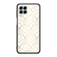 Thumbnail for 111 - Samsung M33 Luxury White Geometric case, cover, bumper