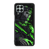 Thumbnail for Samsung M33 Green Soldier Θήκη Αγίου Βαλεντίνου από τη Smartfits με σχέδιο στο πίσω μέρος και μαύρο περίβλημα | Smartphone case with colorful back and black bezels by Smartfits