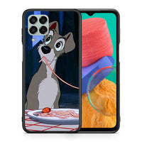 Thumbnail for Θήκη Αγίου Βαλεντίνου Samsung M33 Lady And Tramp 1 από τη Smartfits με σχέδιο στο πίσω μέρος και μαύρο περίβλημα | Samsung M33 Lady And Tramp 1 case with colorful back and black bezels