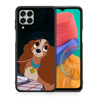 Thumbnail for Θήκη Αγίου Βαλεντίνου Samsung M33 Lady And Tramp 2 από τη Smartfits με σχέδιο στο πίσω μέρος και μαύρο περίβλημα | Samsung M33 Lady And Tramp 2 case with colorful back and black bezels
