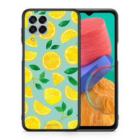 Thumbnail for Θήκη Samsung M33 Lemons από τη Smartfits με σχέδιο στο πίσω μέρος και μαύρο περίβλημα | Samsung M33 Lemons case with colorful back and black bezels