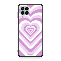 Thumbnail for Samsung M33 Lilac Hearts θήκη από τη Smartfits με σχέδιο στο πίσω μέρος και μαύρο περίβλημα | Smartphone case with colorful back and black bezels by Smartfits