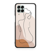 Thumbnail for Samsung M33 LineArt Woman θήκη από τη Smartfits με σχέδιο στο πίσω μέρος και μαύρο περίβλημα | Smartphone case with colorful back and black bezels by Smartfits