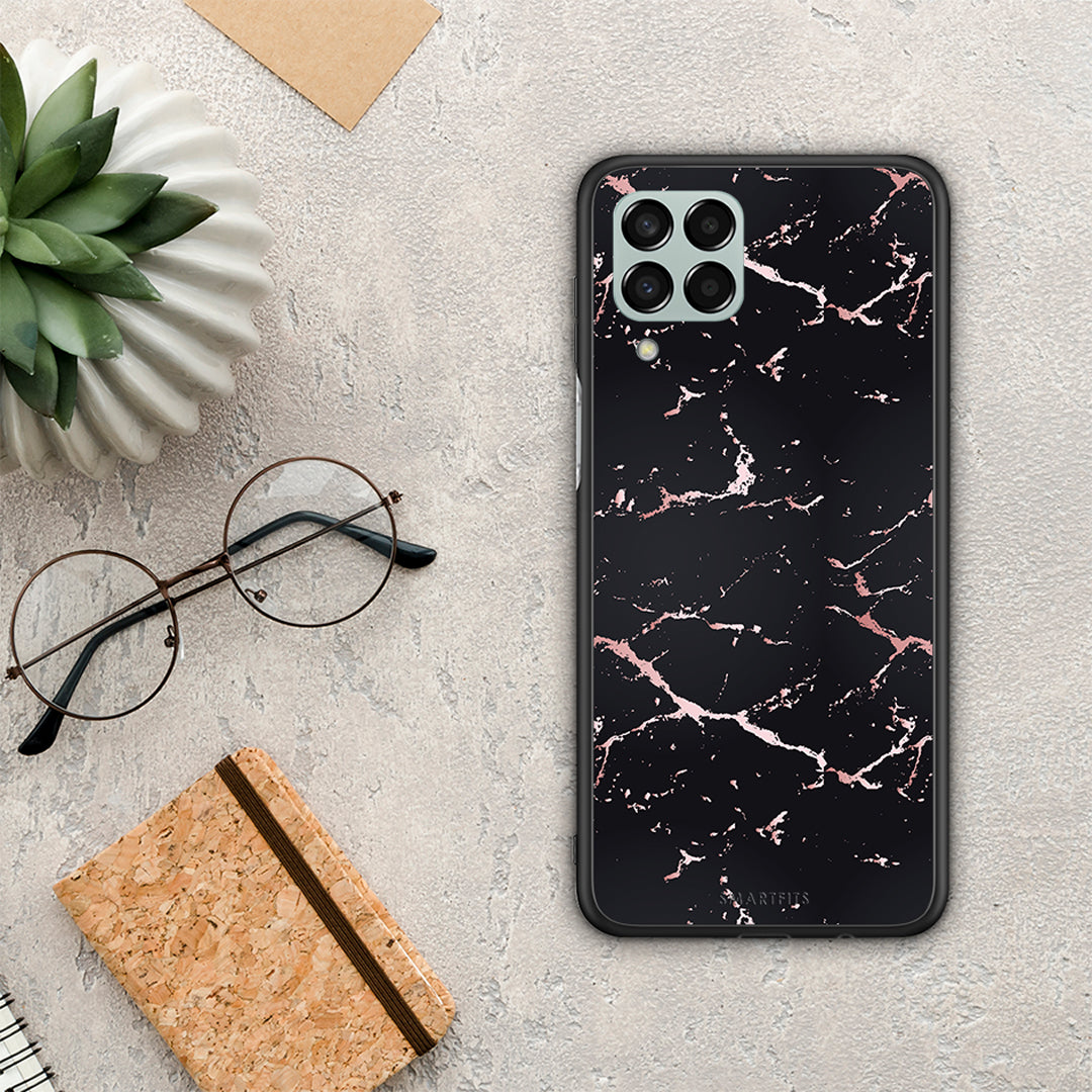 Marble Black Rosegold - Samsung Galaxy M33 case