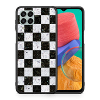 Thumbnail for Θήκη Samsung M33 Square Geometric Marble από τη Smartfits με σχέδιο στο πίσω μέρος και μαύρο περίβλημα | Samsung M33 Square Geometric Marble case with colorful back and black bezels