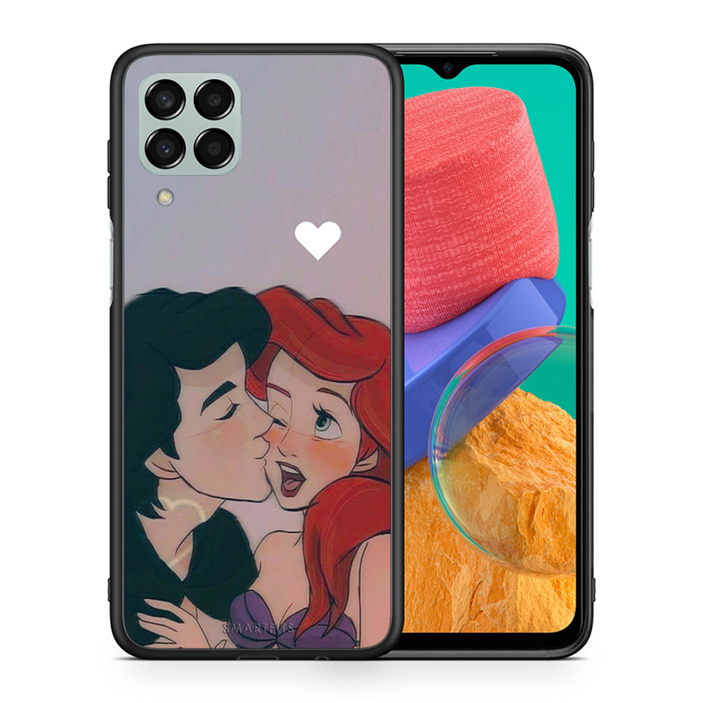 Θήκη Αγίου Βαλεντίνου Samsung M33 Mermaid Love από τη Smartfits με σχέδιο στο πίσω μέρος και μαύρο περίβλημα | Samsung M33 Mermaid Love case with colorful back and black bezels