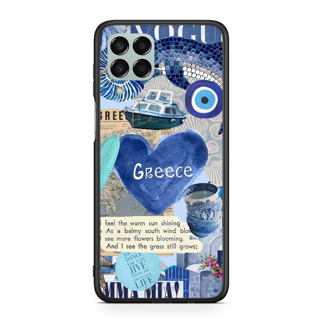 Samsung M33 Summer In Greece Θήκη από τη Smartfits με σχέδιο στο πίσω μέρος και μαύρο περίβλημα | Smartphone case with colorful back and black bezels by Smartfits