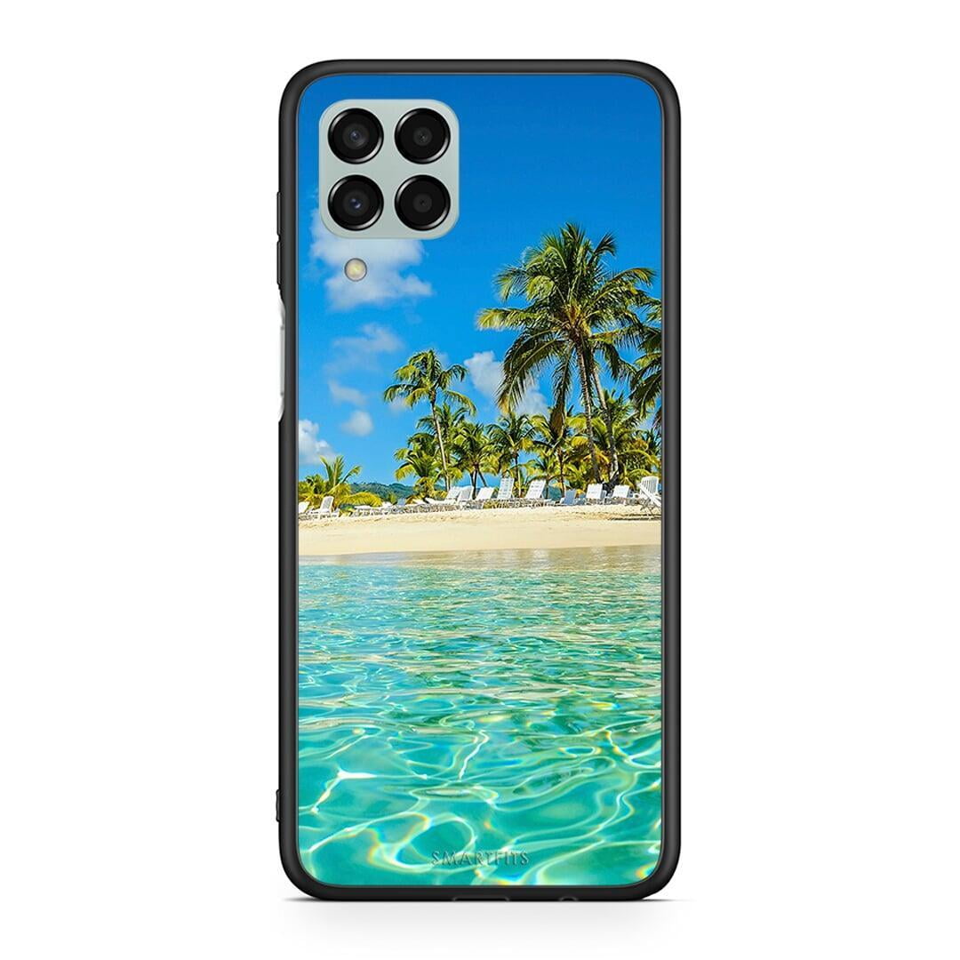 Samsung M33 Tropical Vibes Θήκη από τη Smartfits με σχέδιο στο πίσω μέρος και μαύρο περίβλημα | Smartphone case with colorful back and black bezels by Smartfits