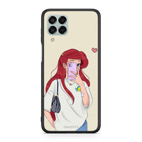 Thumbnail for Samsung M33 Walking Mermaid Θήκη από τη Smartfits με σχέδιο στο πίσω μέρος και μαύρο περίβλημα | Smartphone case with colorful back and black bezels by Smartfits