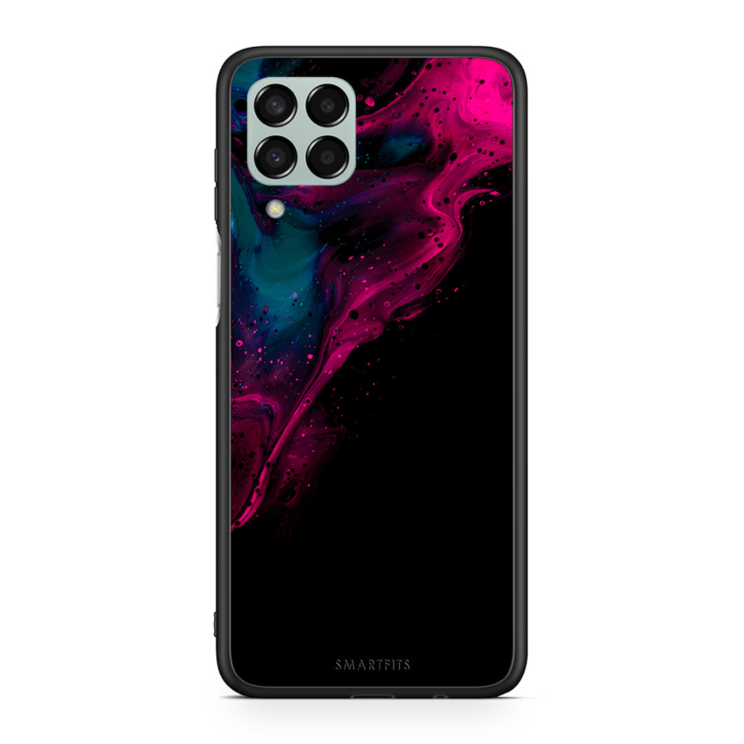 4 - Samsung M33 Pink Black Watercolor case, cover, bumper