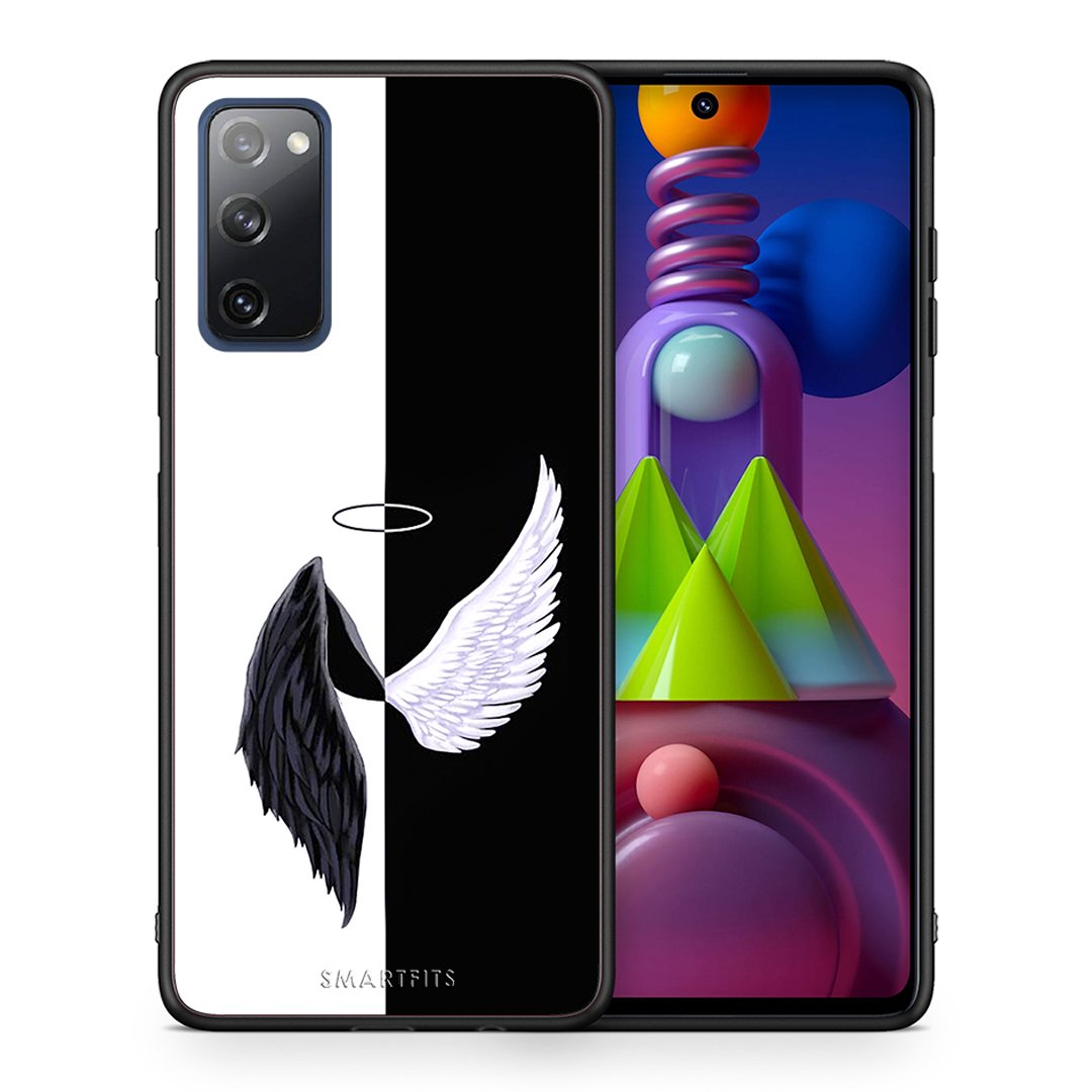 Θήκη Samsung Galaxy M51 Angels Demons από τη Smartfits με σχέδιο στο πίσω μέρος και μαύρο περίβλημα | Samsung Galaxy M51 Angels Demons case with colorful back and black bezels
