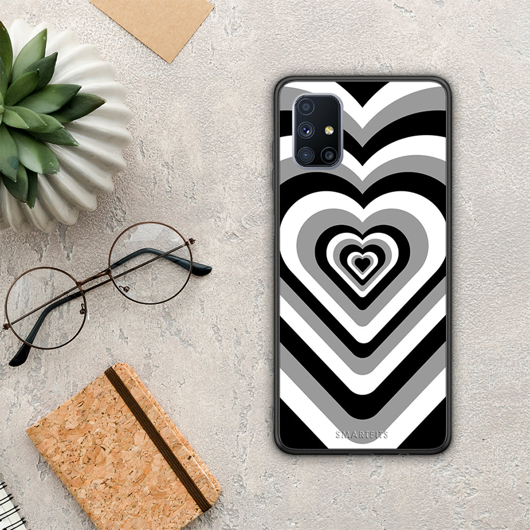 Black Hearts - Samsung Galaxy M51 case