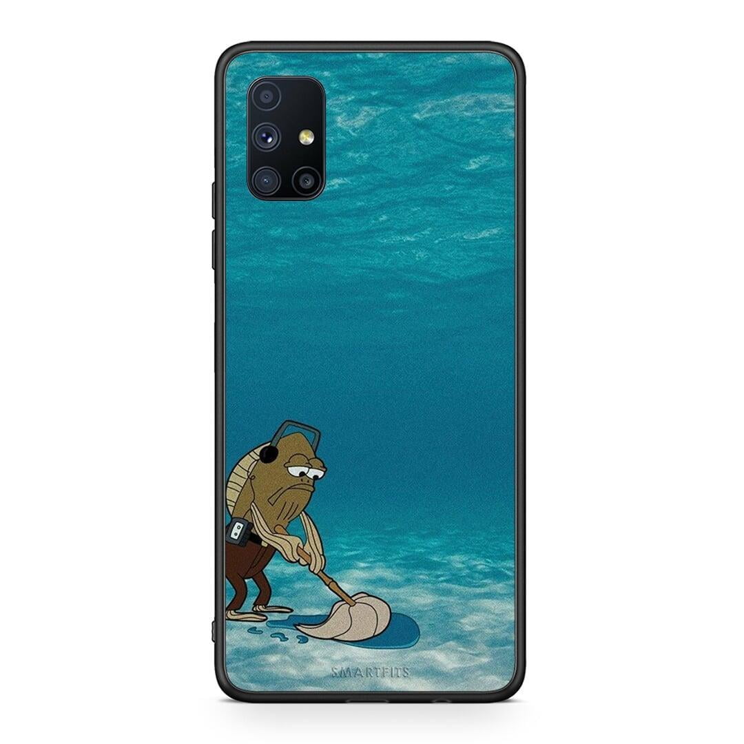 Θήκη Samsung Galaxy M51 Clean The Ocean από τη Smartfits με σχέδιο στο πίσω μέρος και μαύρο περίβλημα | Samsung Galaxy M51 Clean The Ocean case with colorful back and black bezels