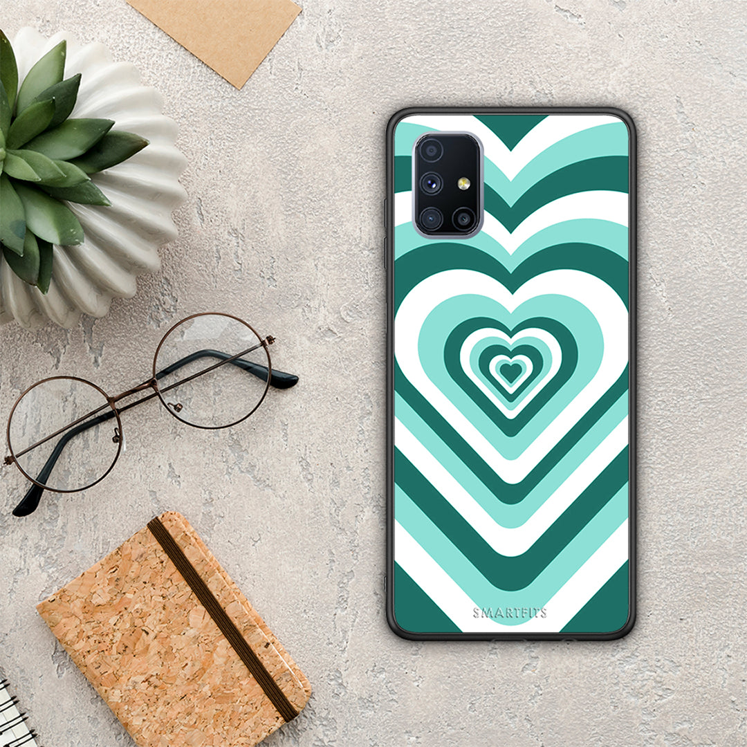 Green Hearts - Samsung Galaxy M51 case