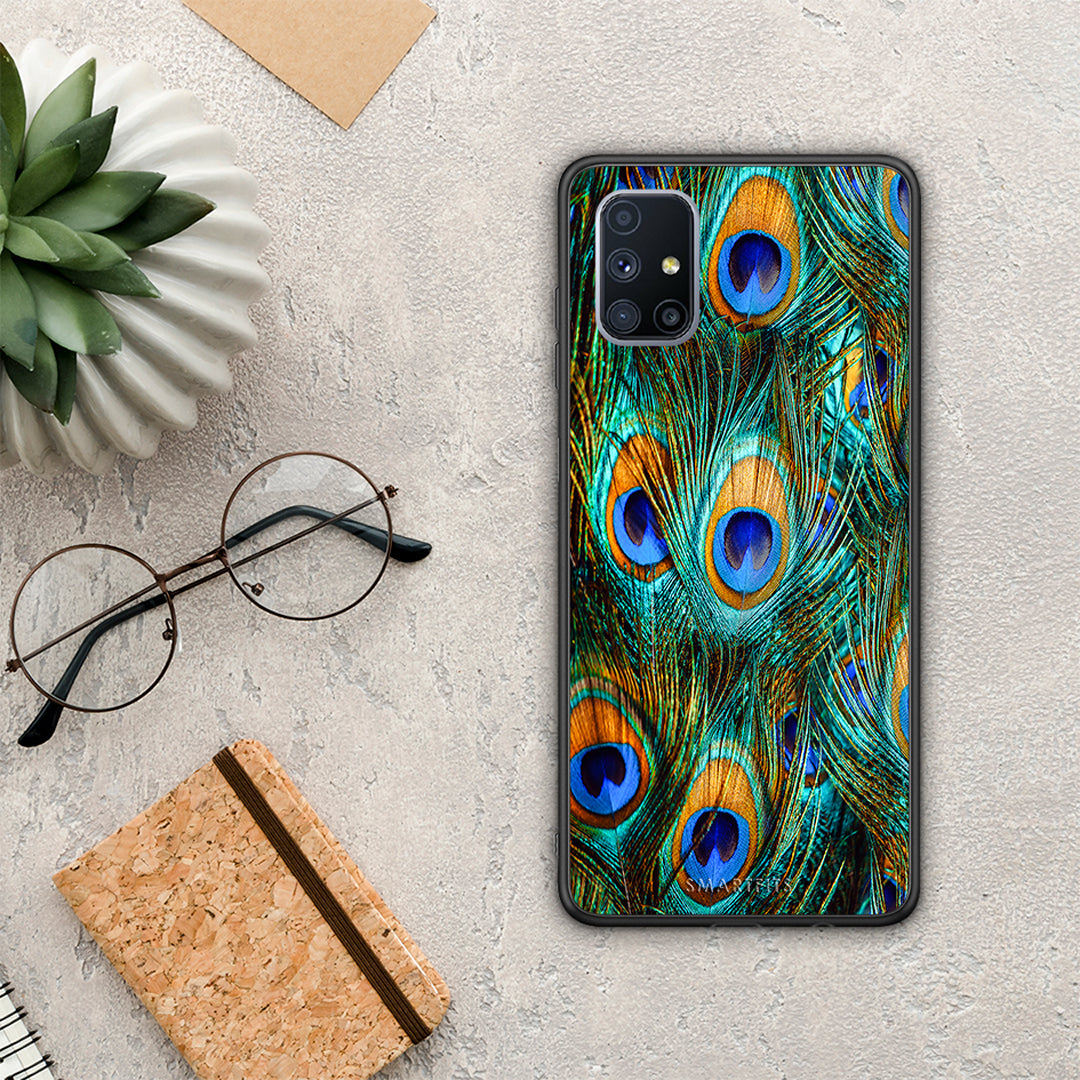 Real Peacock Feathers - Samsung Galaxy M51 case