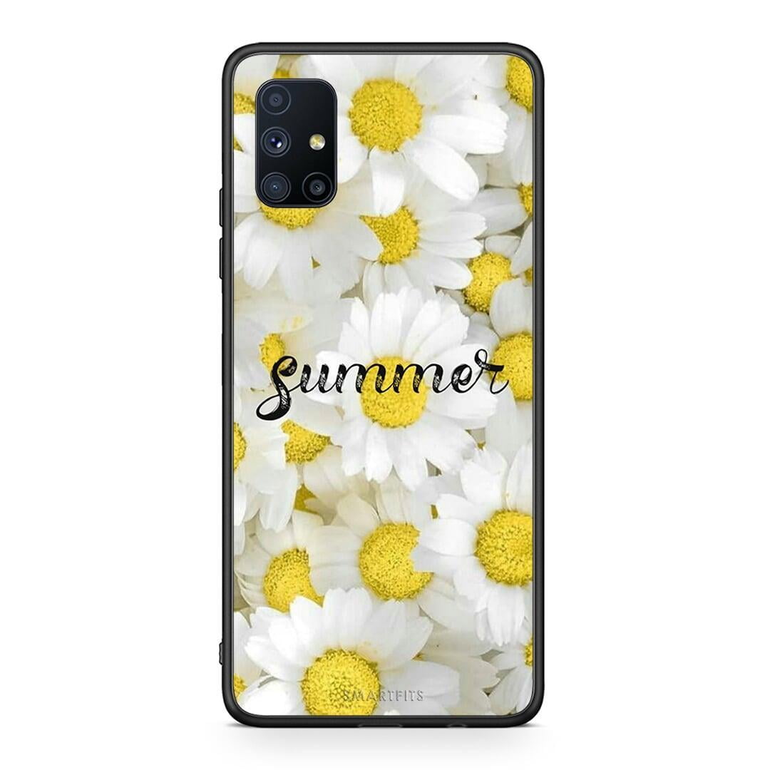 Θήκη Samsung Galaxy M51 Summer Daisies από τη Smartfits με σχέδιο στο πίσω μέρος και μαύρο περίβλημα | Samsung Galaxy M51 Summer Daisies case with colorful back and black bezels