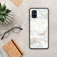 Thumbnail for White Gold Marble - Samsung Galaxy M51 case