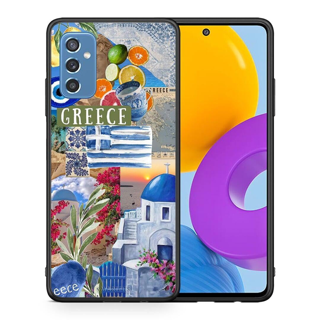 Θήκη Samsung M52 5G All Greek από τη Smartfits με σχέδιο στο πίσω μέρος και μαύρο περίβλημα | Samsung M52 5G All Greek case with colorful back and black bezels