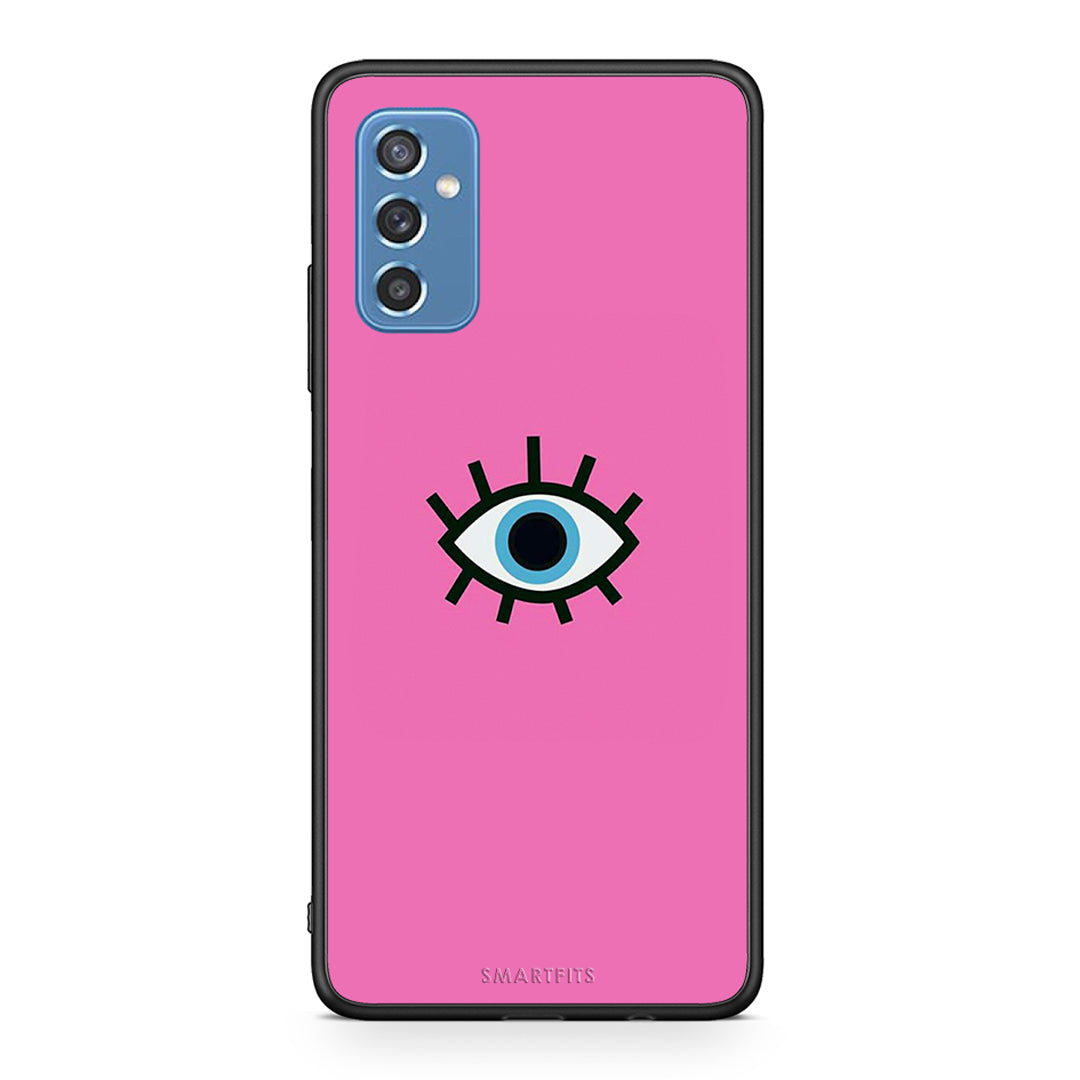 Samsung M52 5G Blue Eye Pink θήκη από τη Smartfits με σχέδιο στο πίσω μέρος και μαύρο περίβλημα | Smartphone case with colorful back and black bezels by Smartfits