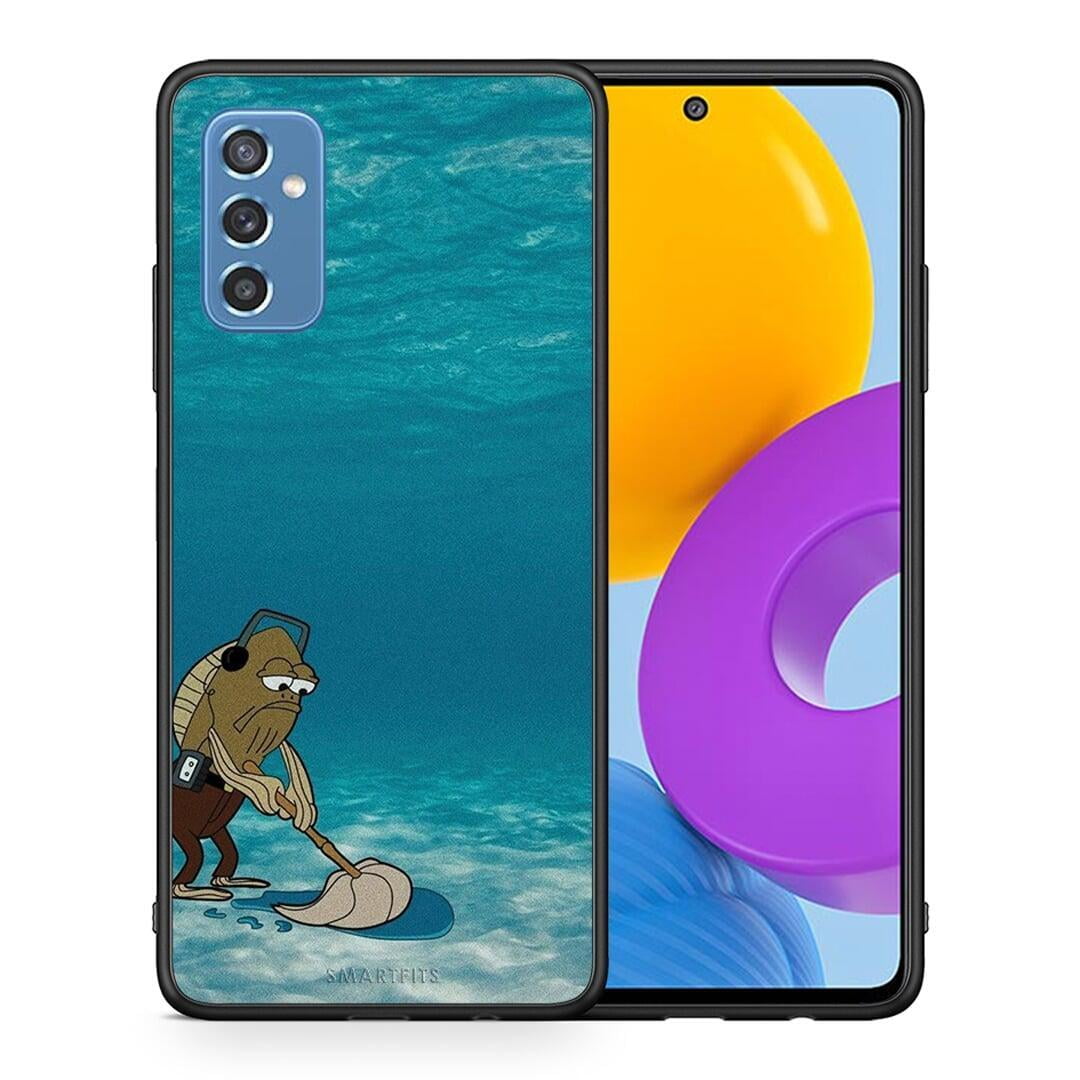 Θήκη Samsung M52 5G Clean The Ocean από τη Smartfits με σχέδιο στο πίσω μέρος και μαύρο περίβλημα | Samsung M52 5G Clean The Ocean case with colorful back and black bezels