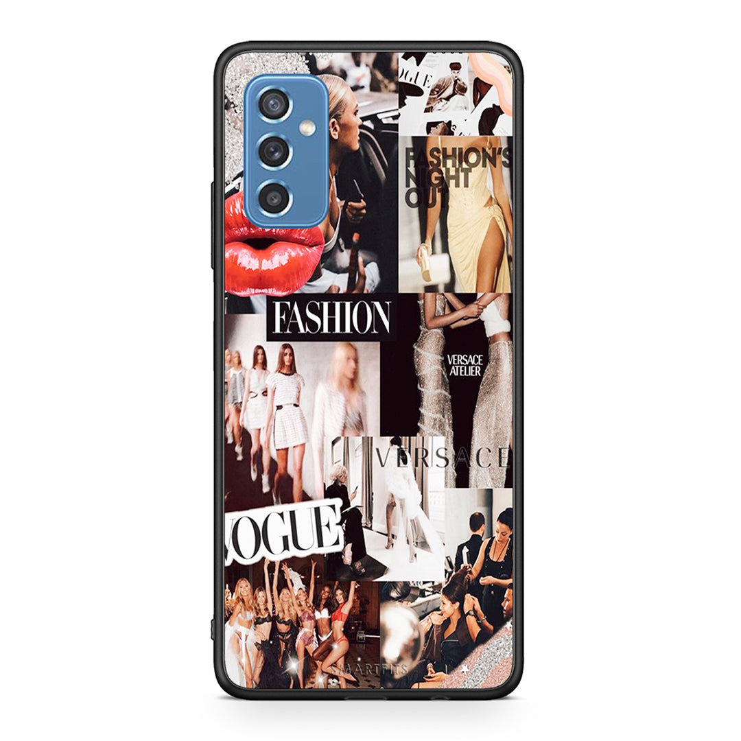 Samsung M52 5G Collage Fashion Θήκη Αγίου Βαλεντίνου από τη Smartfits με σχέδιο στο πίσω μέρος και μαύρο περίβλημα | Smartphone case with colorful back and black bezels by Smartfits