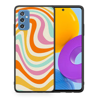Thumbnail for Θήκη Samsung M52 5G Colourful Waves από τη Smartfits με σχέδιο στο πίσω μέρος και μαύρο περίβλημα | Samsung M52 5G Colourful Waves case with colorful back and black bezels