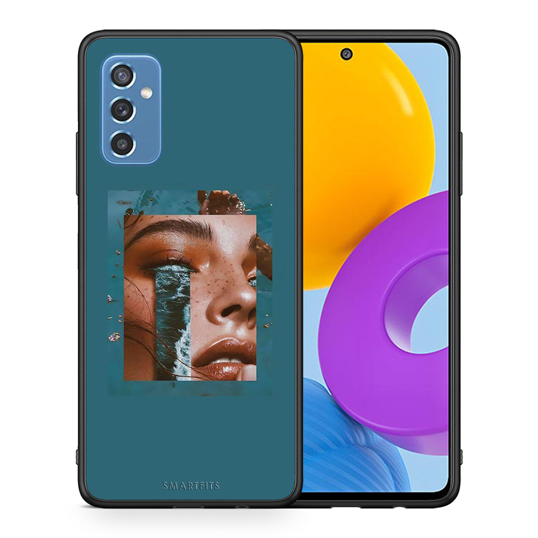 Θήκη Samsung M52 5G Cry An Ocean από τη Smartfits με σχέδιο στο πίσω μέρος και μαύρο περίβλημα | Samsung M52 5G Cry An Ocean case with colorful back and black bezels