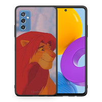 Thumbnail for Θήκη Αγίου Βαλεντίνου Samsung M52 5G Lion Love 1 από τη Smartfits με σχέδιο στο πίσω μέρος και μαύρο περίβλημα | Samsung M52 5G Lion Love 1 case with colorful back and black bezels