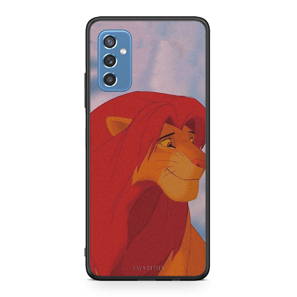 Samsung M52 5G Lion Love 1 Θήκη Αγίου Βαλεντίνου από τη Smartfits με σχέδιο στο πίσω μέρος και μαύρο περίβλημα | Smartphone case with colorful back and black bezels by Smartfits