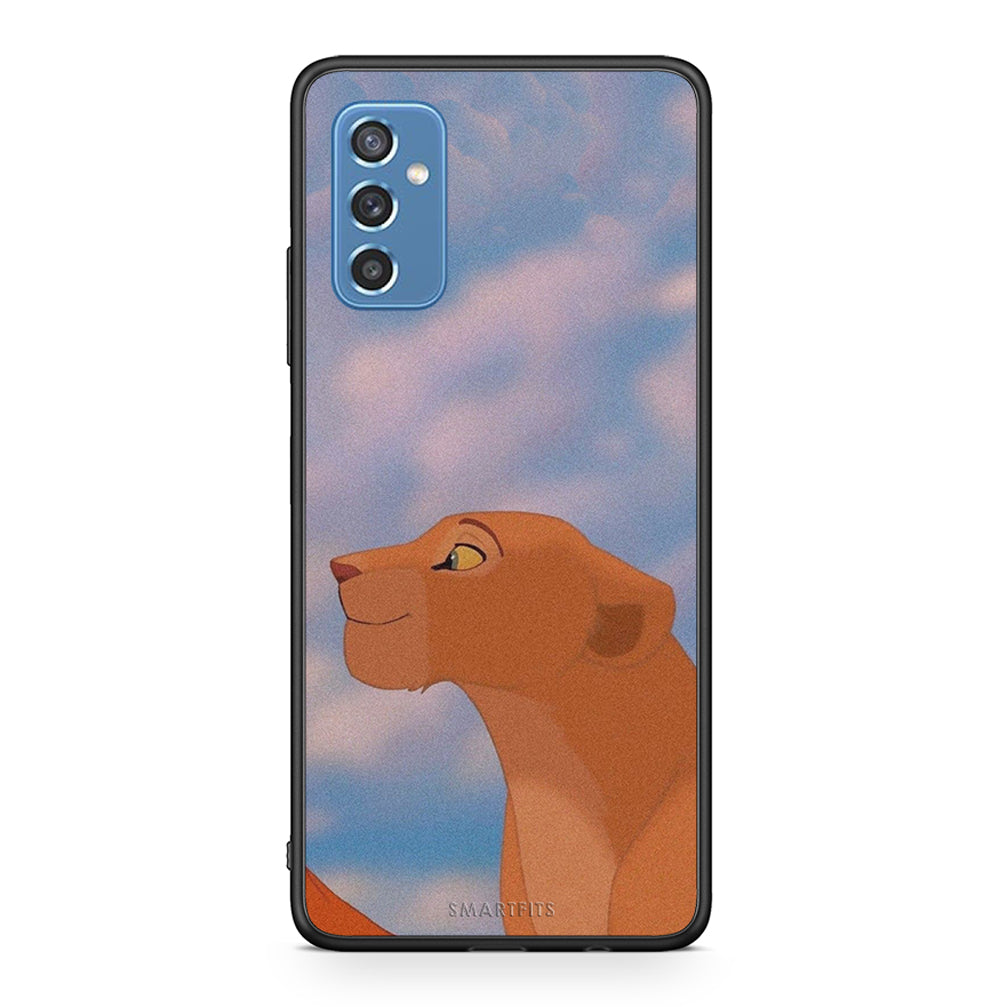 Samsung M52 5G Lion Love 2 Θήκη Αγίου Βαλεντίνου από τη Smartfits με σχέδιο στο πίσω μέρος και μαύρο περίβλημα | Smartphone case with colorful back and black bezels by Smartfits