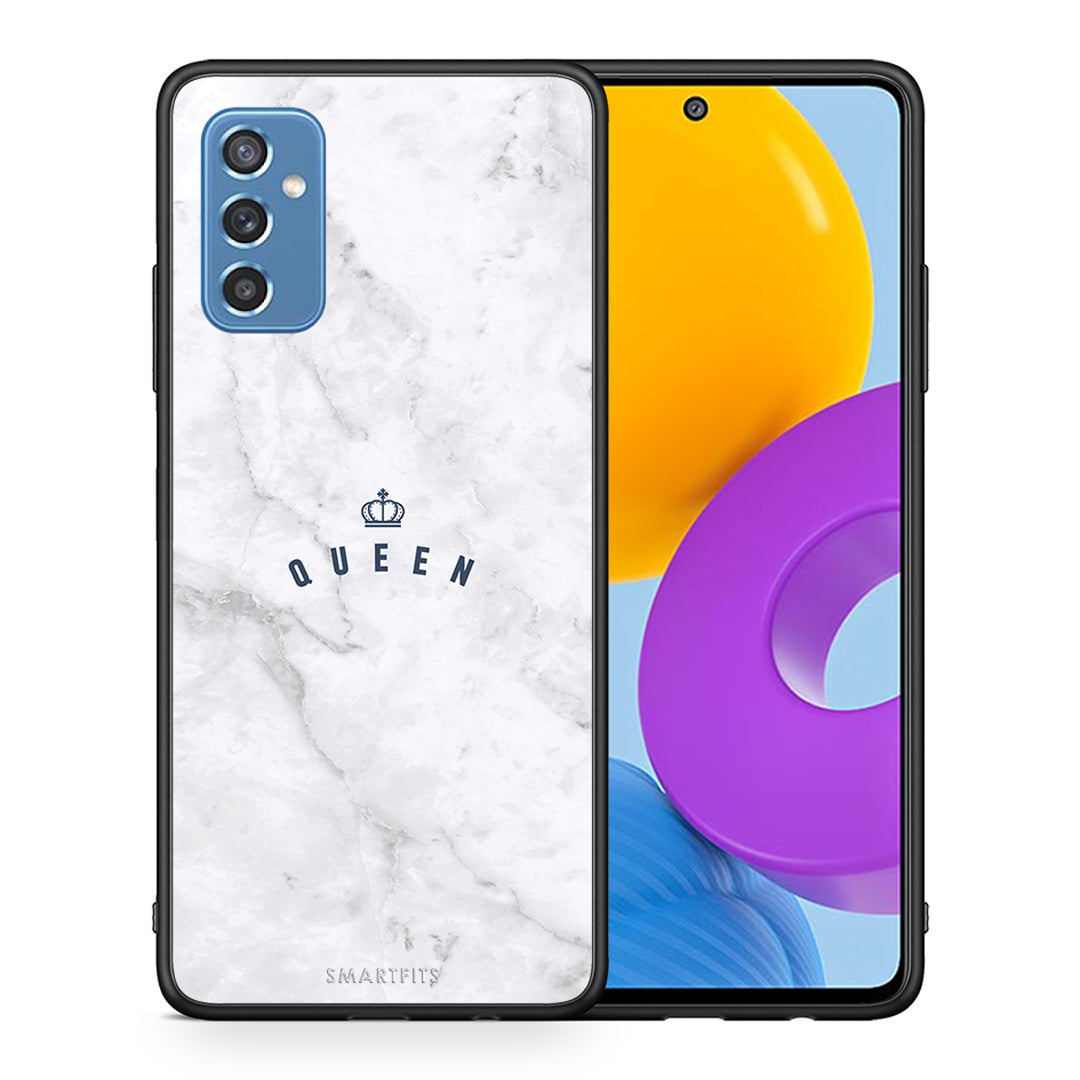 Θήκη Samsung M52 5G Queen Marble από τη Smartfits με σχέδιο στο πίσω μέρος και μαύρο περίβλημα | Samsung M52 5G Queen Marble case with colorful back and black bezels